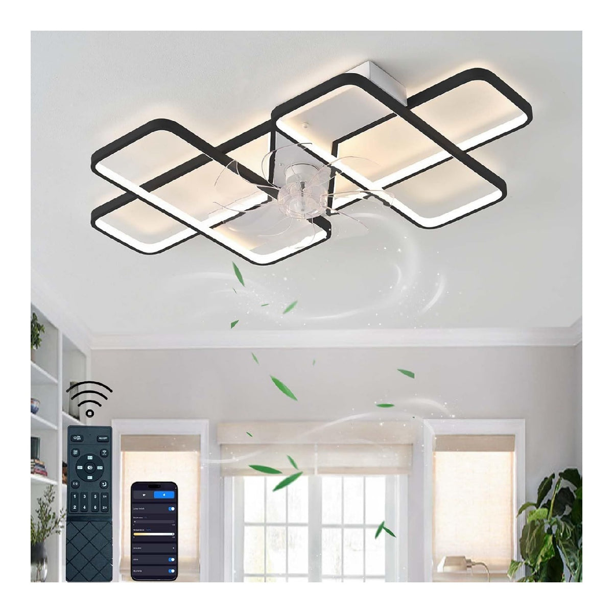 Solution lumineuse Noir et Blanc au dessin sobre en format plafonnier 70W 3000K