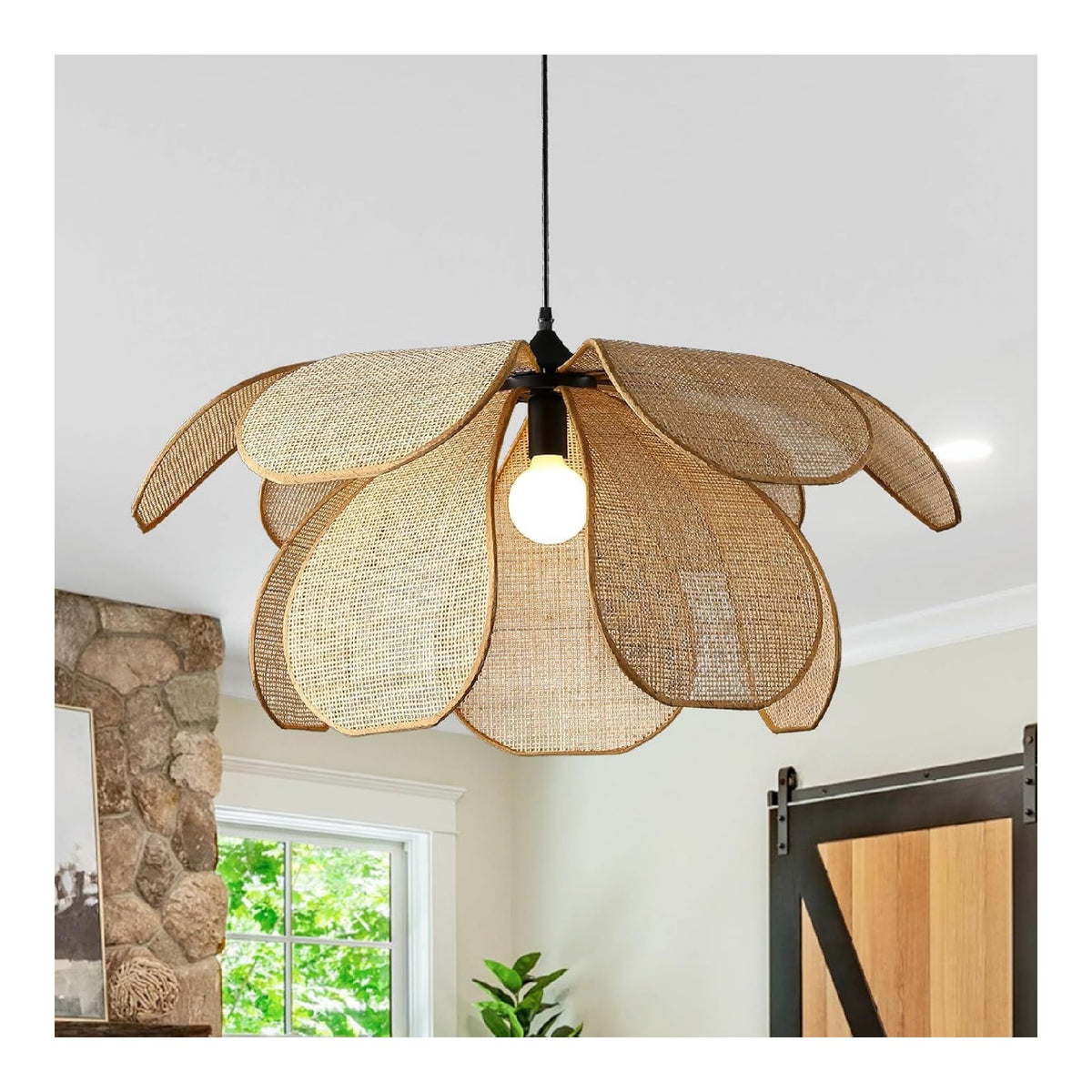 Eclairage Ambre et Rouge contemporain en version suspension 60W E27