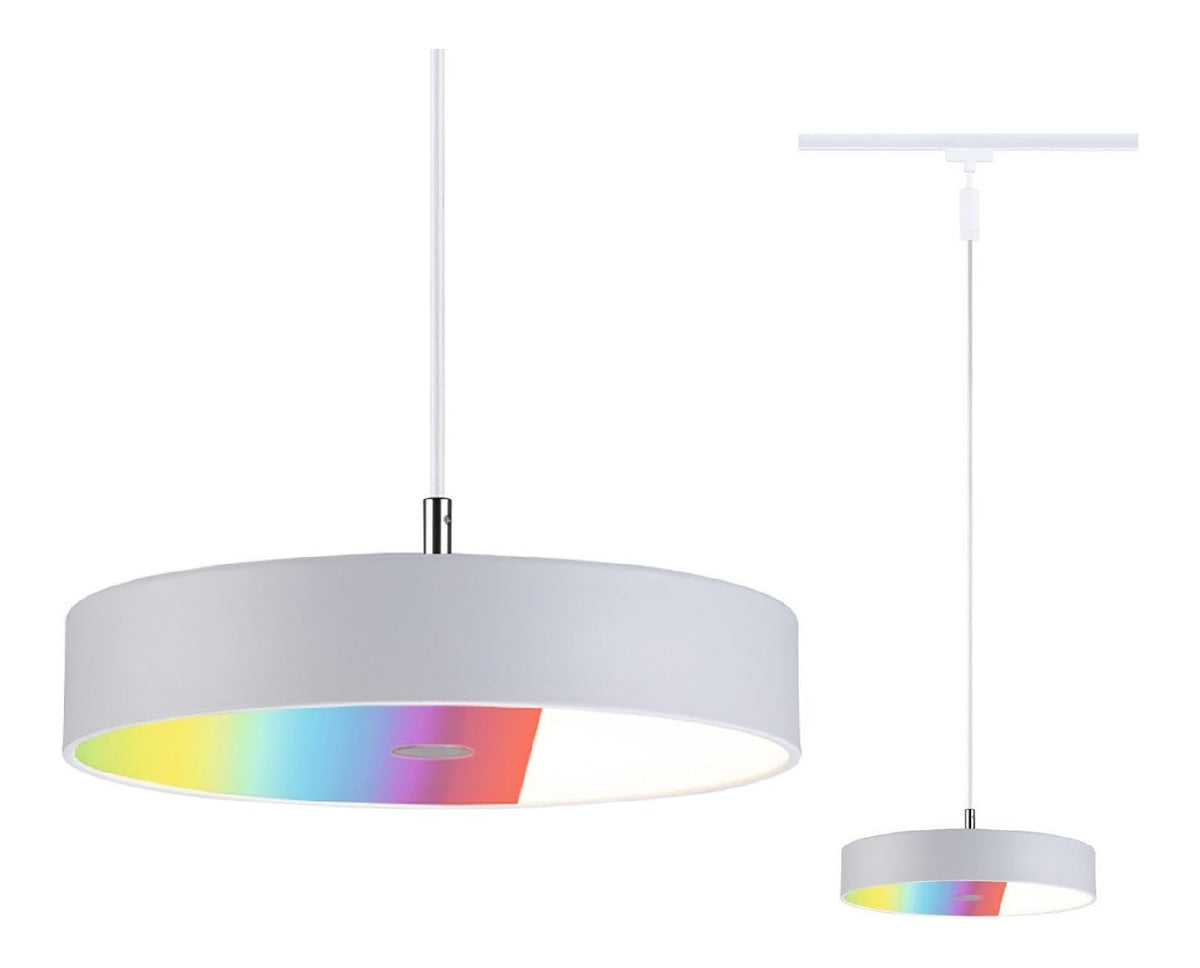 Luminaire Blanc et Transparent a silhouette graphique de type suspension 10W