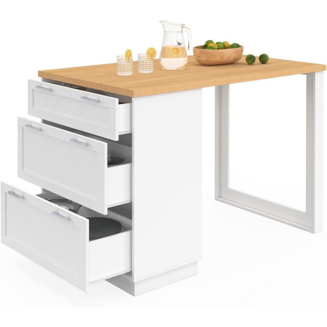 Ensembles pour salle a manger structure metal chene