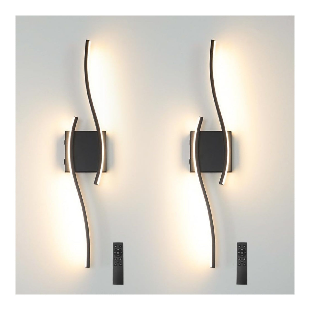 Applique murale decoratif Noir et Blanc avec diffusion lumineuse harmonieuse 3000 K