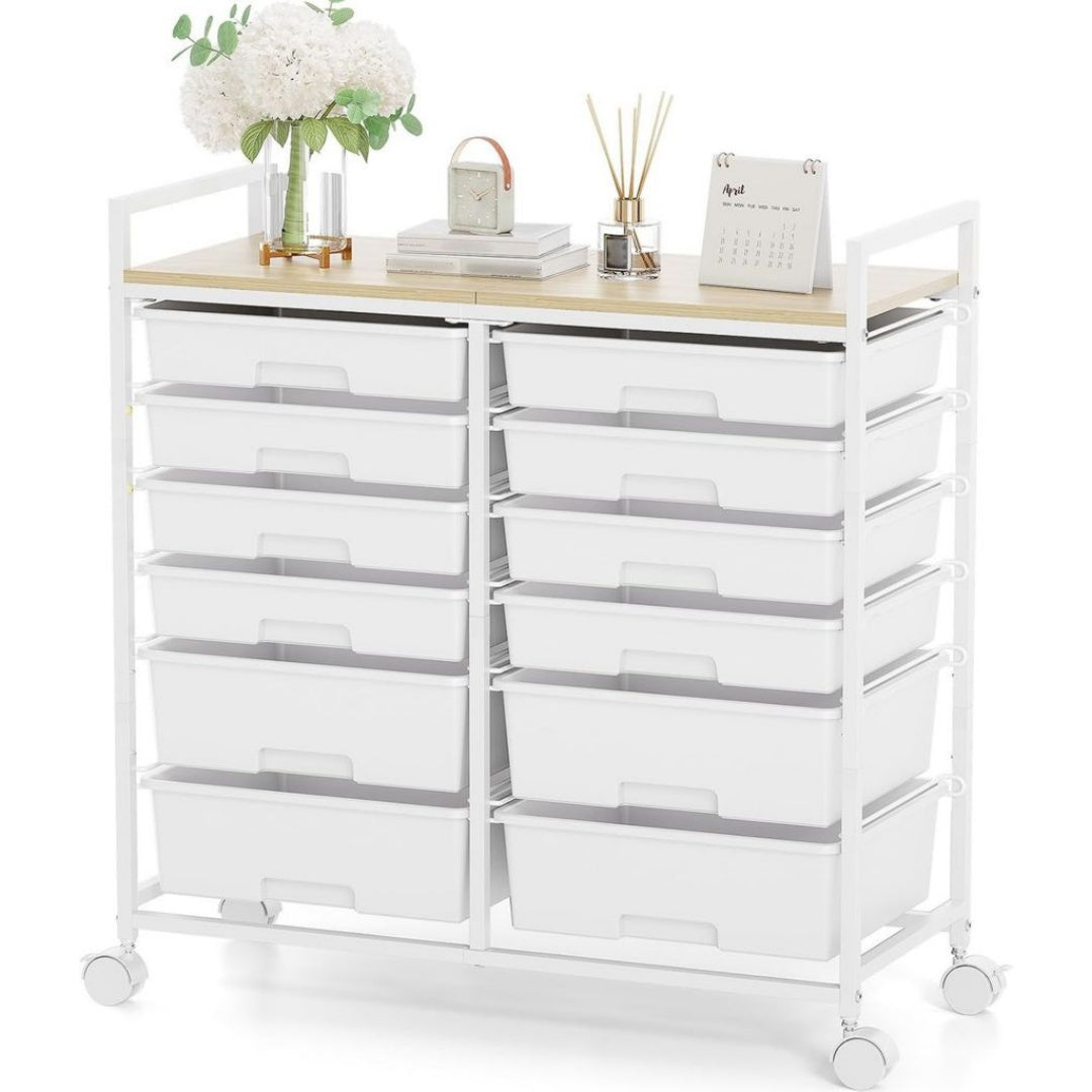 Sommiers avec tiroirs finition bois blanc
