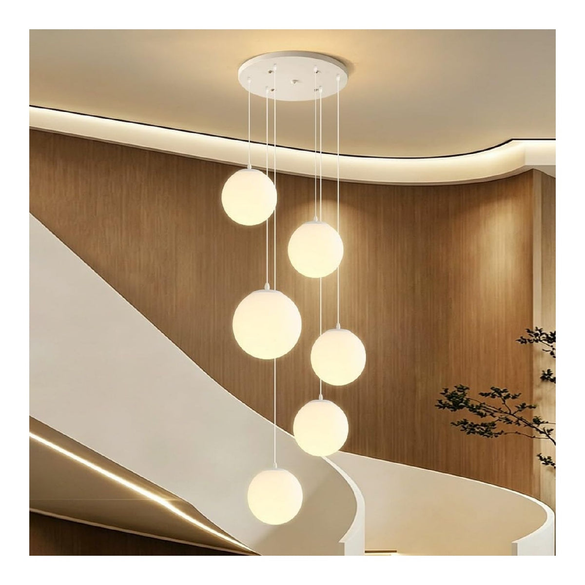 Suspension Blanc au style moderne avec conception fonctionnelle 60 W E27