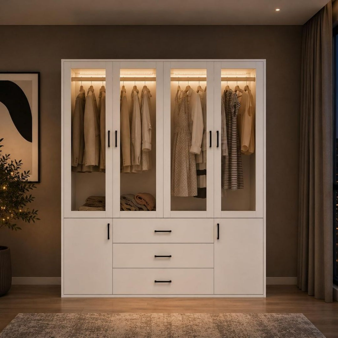 Bureaux avec tiroirs reglable beige