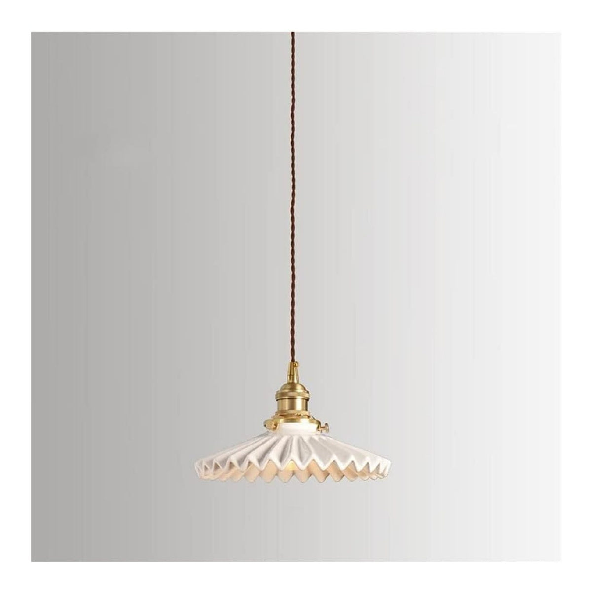 Suspension decoratif Blanc et Ambre avec diffusion lumineuse harmonieuse 60 W E27 3Q-9316