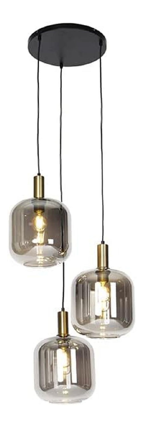 Suspension Noir et Dore au style moderne avec conception fonctionnelle IP20 E27