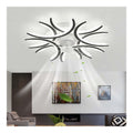 Luminaire Noir et Blanc a silhouette graphique de type lustre 120 W 3000K