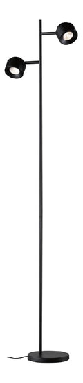 Lampadaire Noir et Blanc aux lignes epurees avec eclairage confortable 2700K