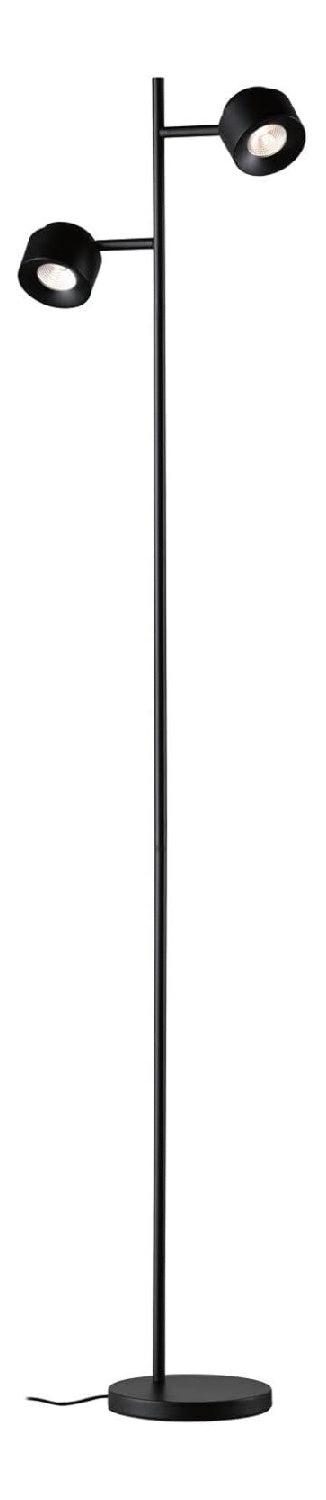 Lampadaire Noir et Blanc aux lignes epurees avec eclairage confortable 2700K
