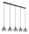 Eclairage Noir et Gris contemporain en version suspension E27
