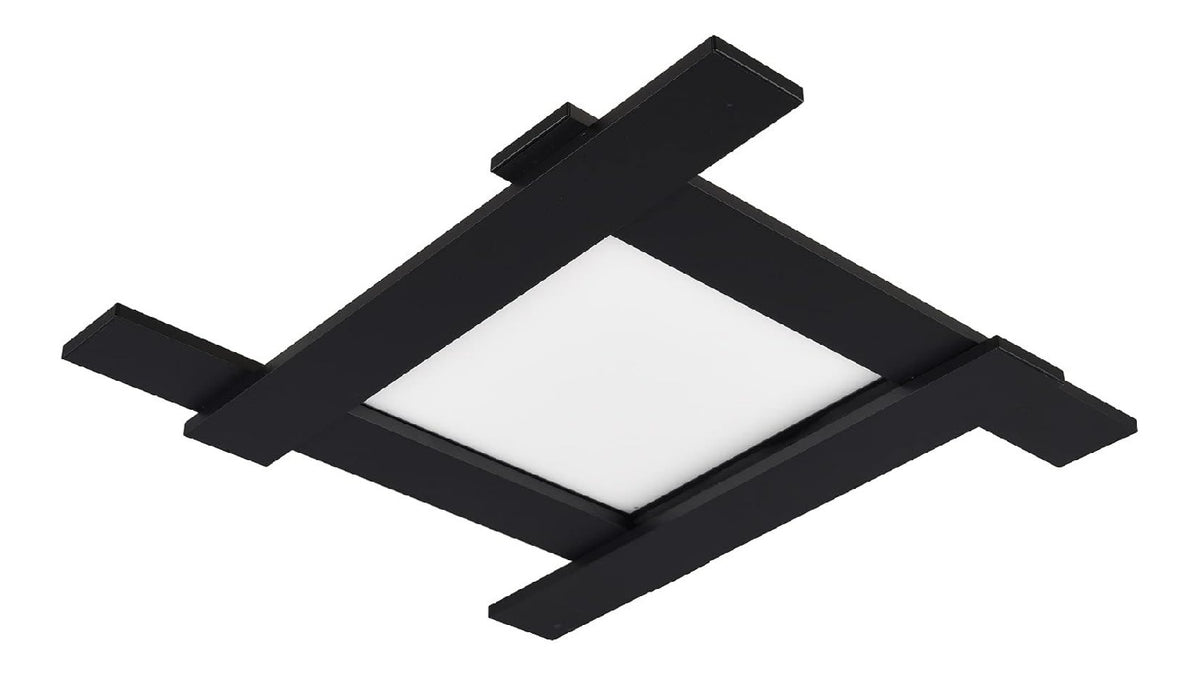 Plafonnier Noir et Blanc a presence elegante et lumiere agreable 5W 3000K