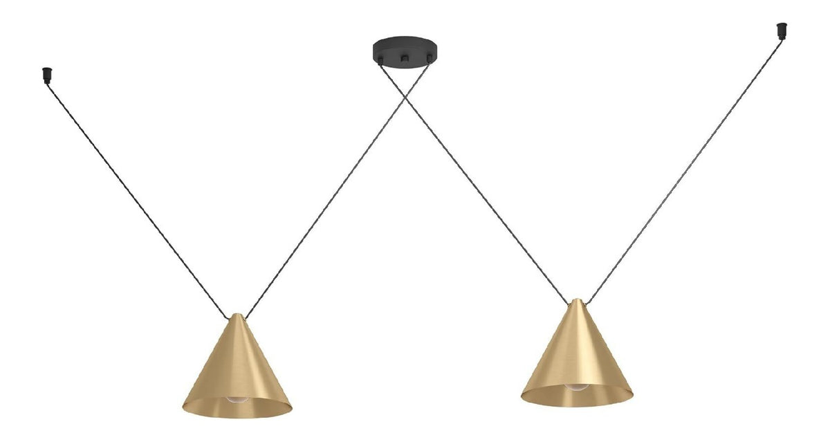 Suspension Noir au style moderne avec conception fonctionnelle E27