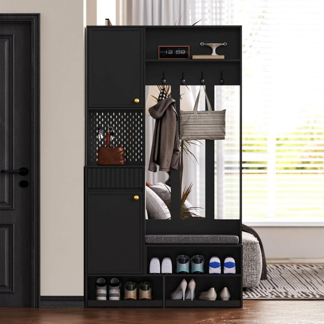 Ensembles pour bar finition bois structure metal noir