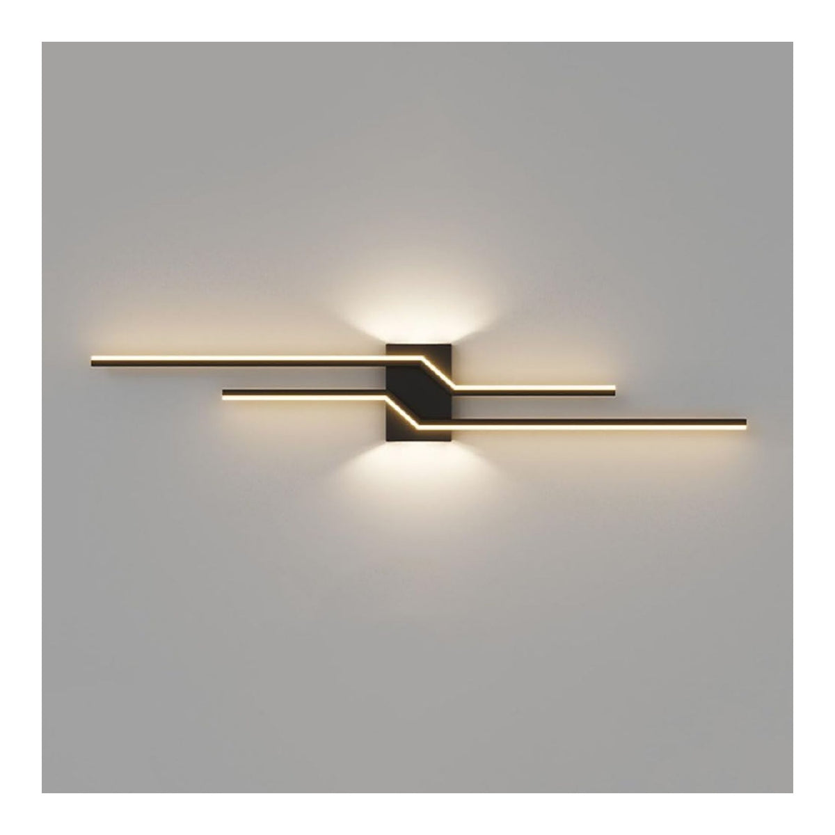 Applique murale Noir et Ambre a presence elegante et lumiere agreable 35W 3000K