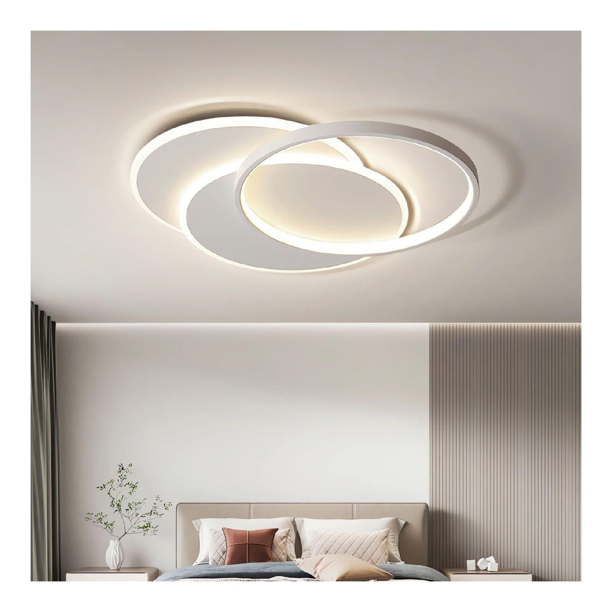 Plafonnier Blanc et Ambre au style moderne avec conception fonctionnelle 3000K V4-3410