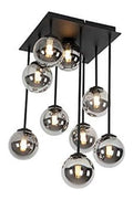 Plafonnier Noir et Ambre a presence elegante et lumiere agreable IP20