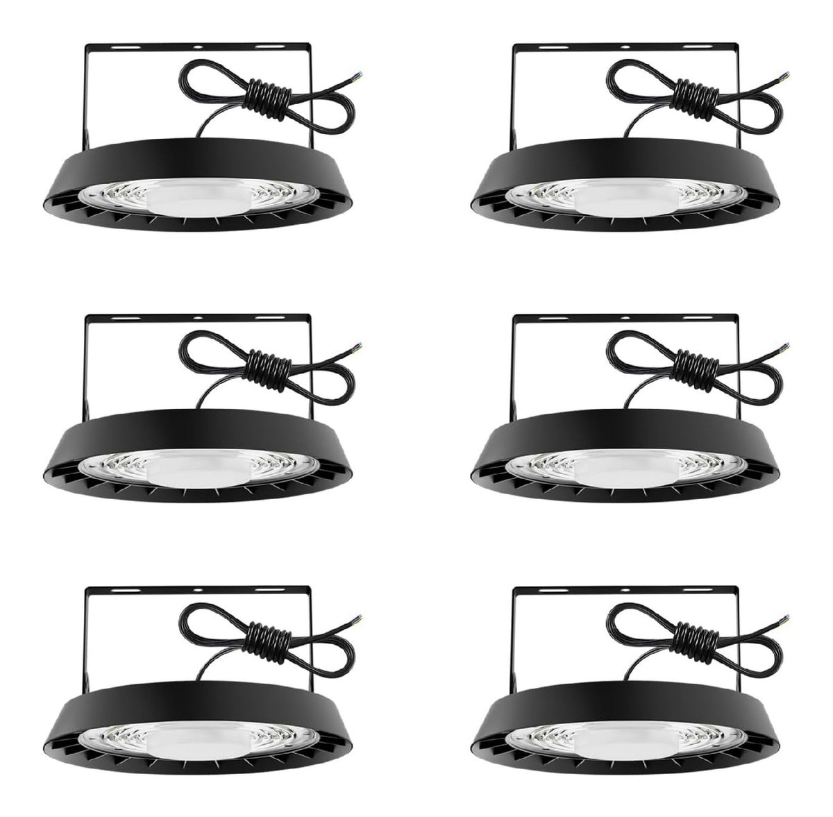 Luminaire Noir a silhouette graphique de type suspension 100W IP65 6000K