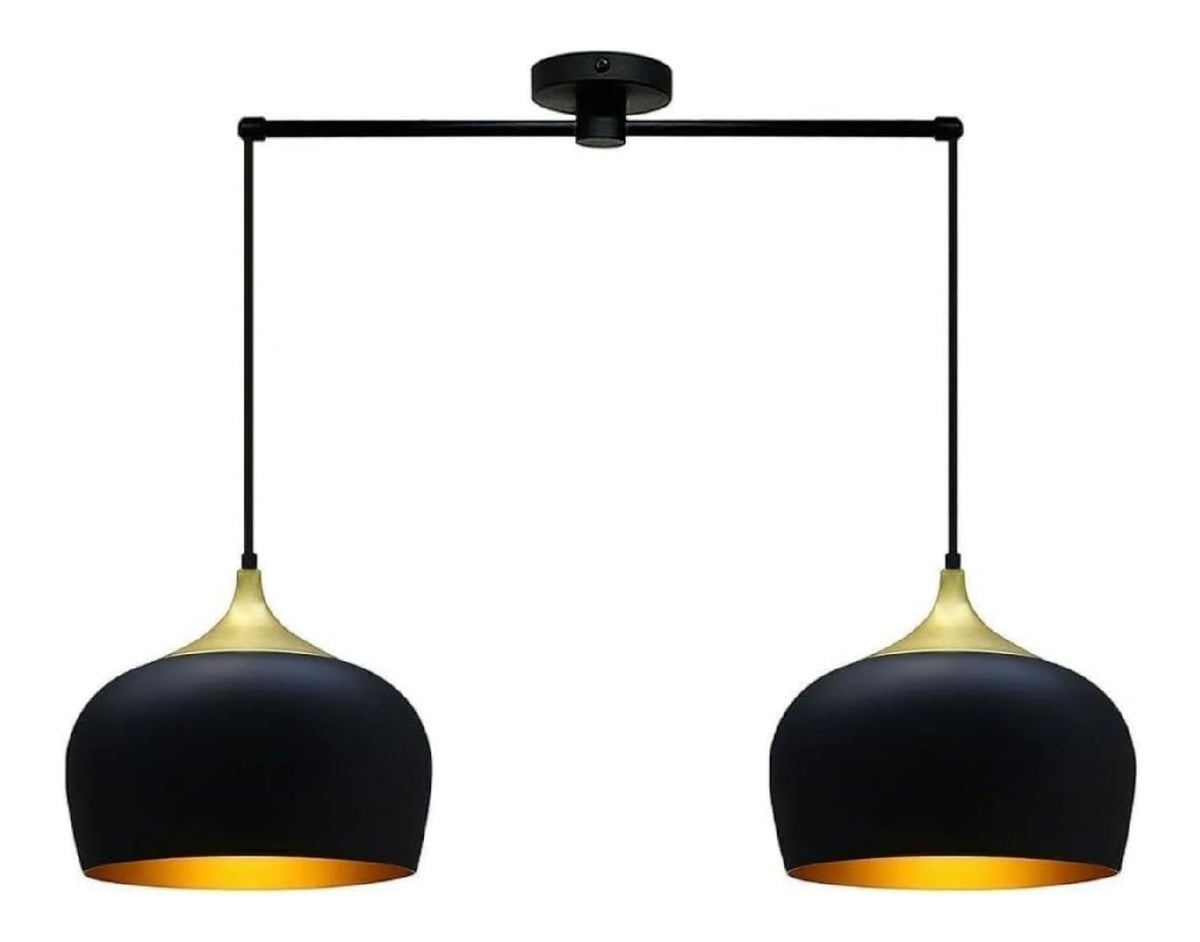 Eclairage Noir et Ambre contemporain en version suspension E27 WR-8212