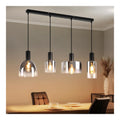 Luminaire Gris et Ambre a silhouette graphique de type suspension 25 W E27