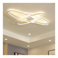 Luminaire Blanc et Ambre a silhouette graphique de type lustre 6500 K