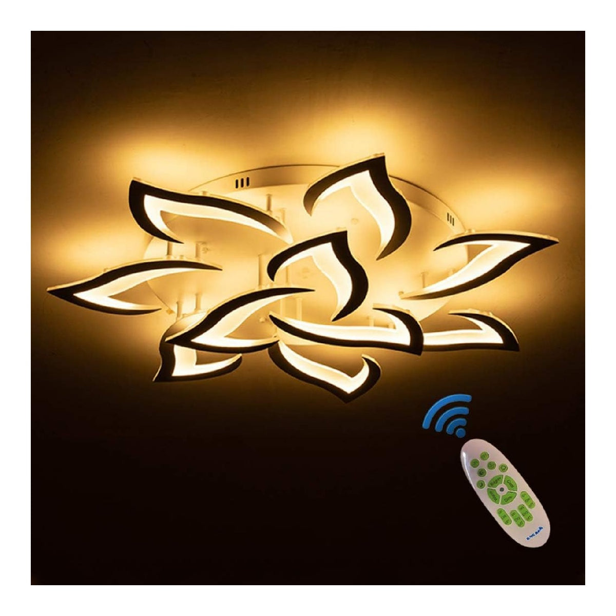 Suspension Blanc et Ambre a presence elegante et lumiere agreable 88W 3000K ZQ-4718