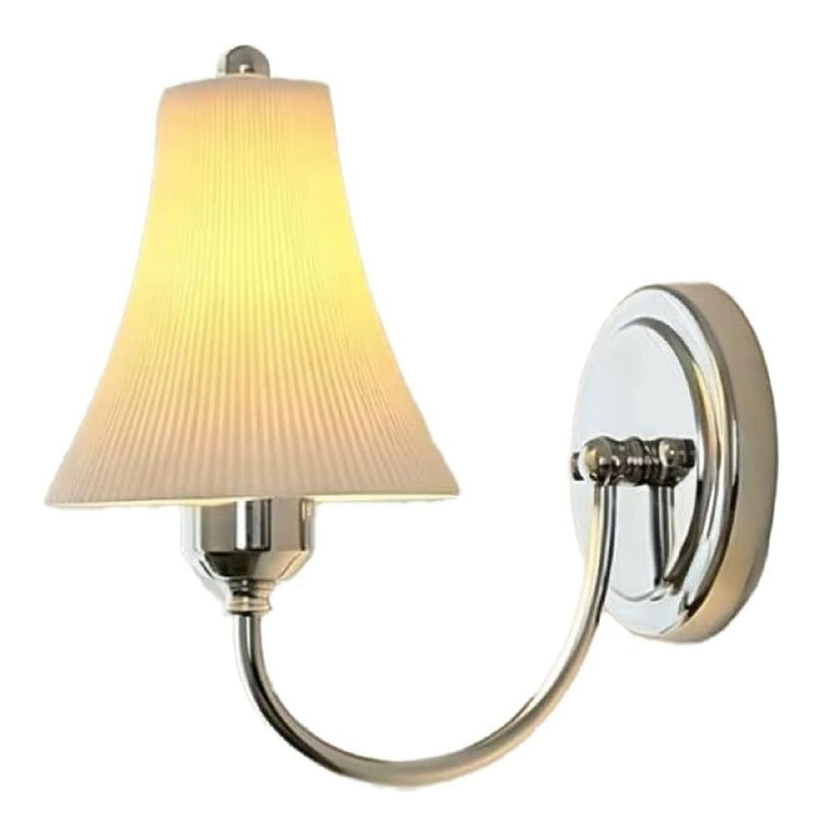Applique murale Blanc et Ambre aux lignes epurees avec eclairage confortable 55-8776