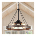 Lustre Noir et Ambre a presence elegante et lumiere agreable 60W E27