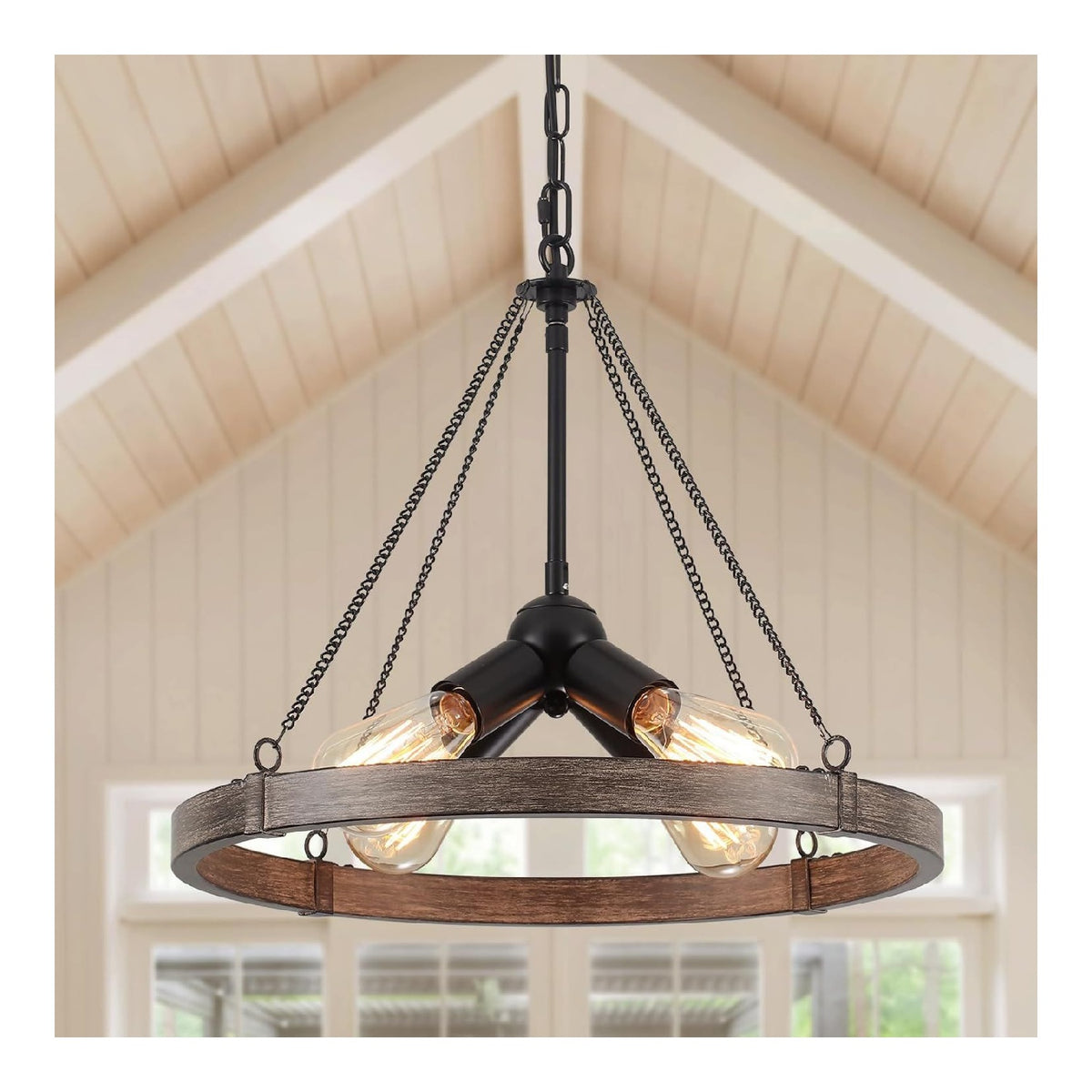 Lustre Noir et Ambre a presence elegante et lumiere agreable 60W E27