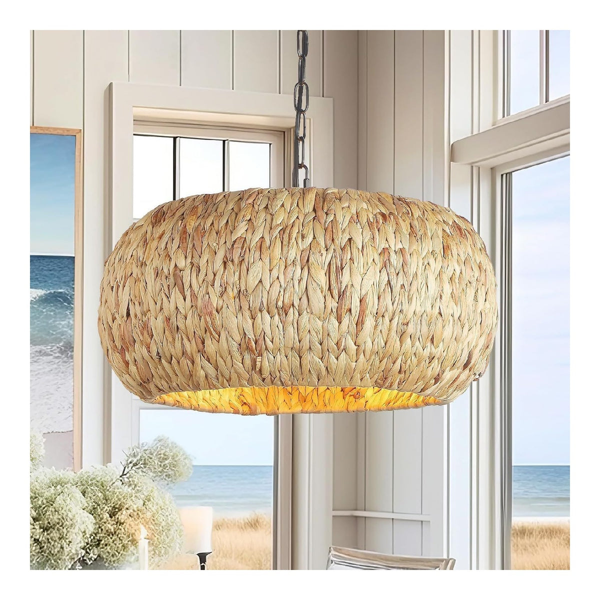 Suspension decoratif Ambre et Rouge avec diffusion lumineuse harmonieuse 60W E27