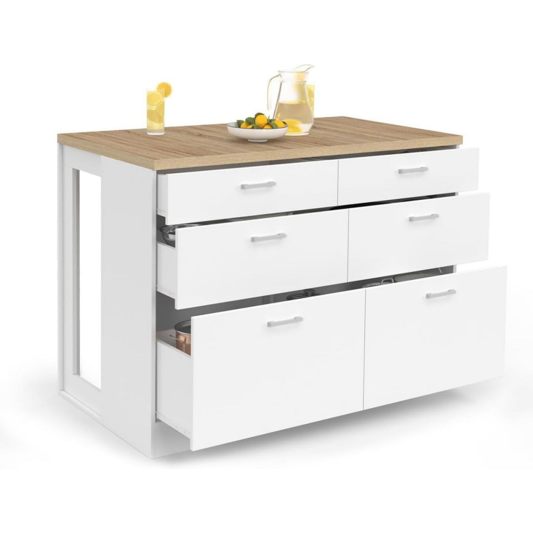 Ensembles pour salle a manger reglable finition bois noir