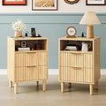 Fauteuils a bascule reglable finition bois marron