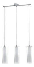 Suspension decoratif Blanc et Transparent avec diffusion lumineuse harmonieuse E27