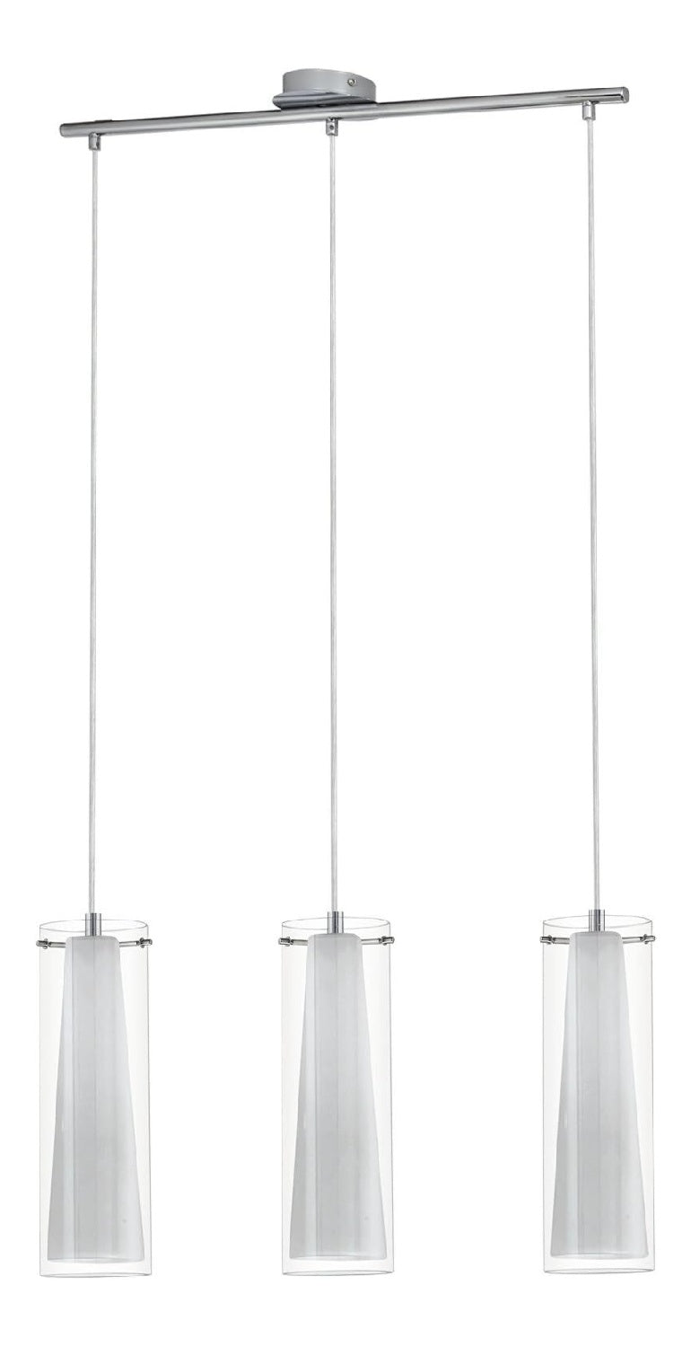 Suspension decoratif Blanc et Transparent avec diffusion lumineuse harmonieuse E27