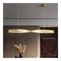Solution lumineuse Blanc et Dore au dessin sobre en format lustre 6500K