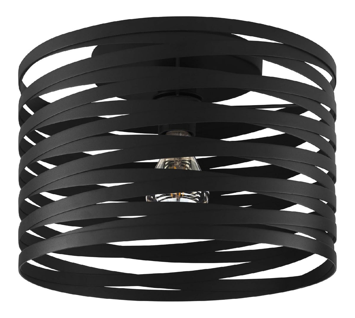 Plafonnier Noir et Ambre a presence elegante et lumiere agreable 60 W E27