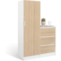 Ilots de rangement fixes avec tiroirs finition bois noir variante 2219
