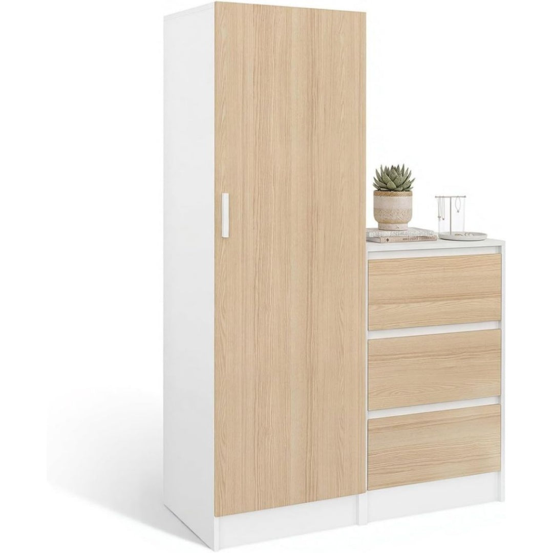Ilots de rangement fixes avec tiroirs finition bois noir variante 2219