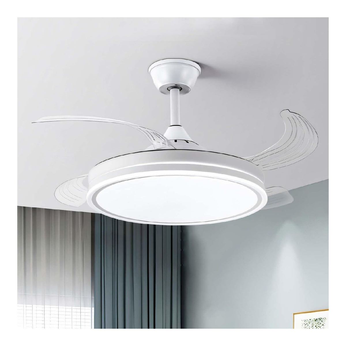 Plafonnier Noir et Blanc a presence elegante et lumiere agreable 72 W 3000K