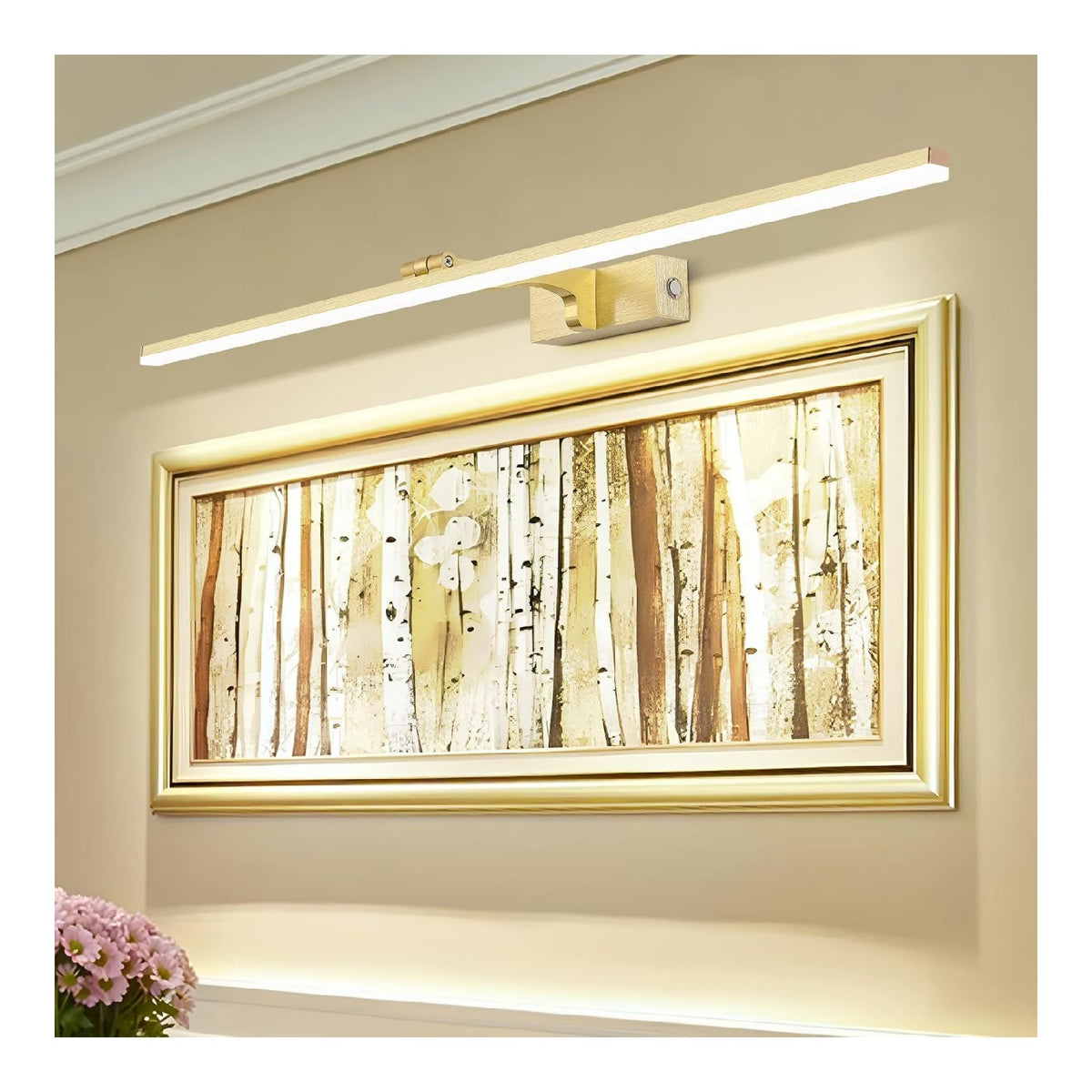 Solution lumineuse Dore et Bronze au dessin sobre en format applique murale 16W IP44 3000K