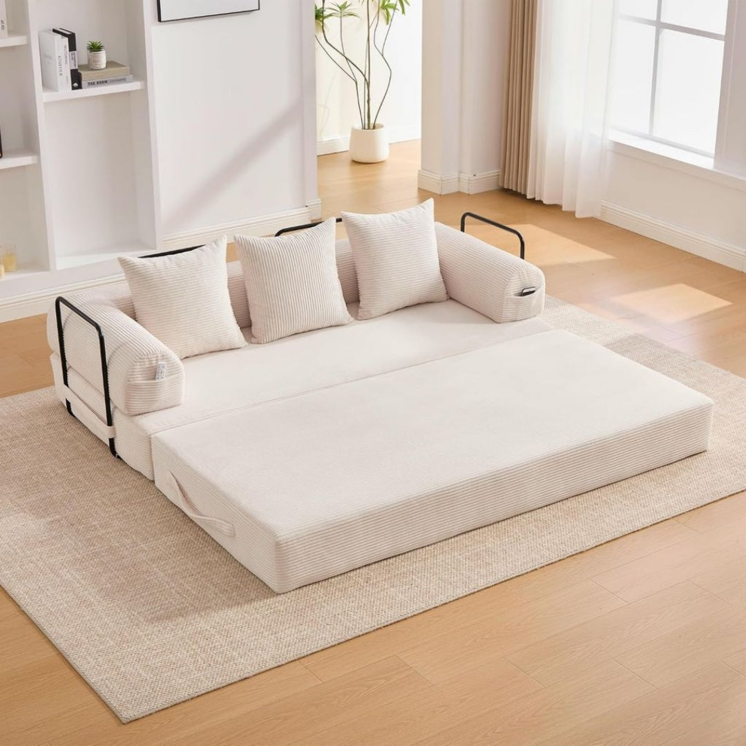 Bancs bout de lit finition bois beige