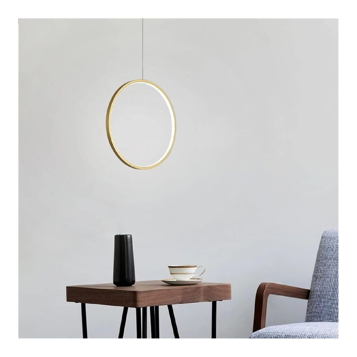 Eclairage Blanc et Dore contemporain en version lustre
