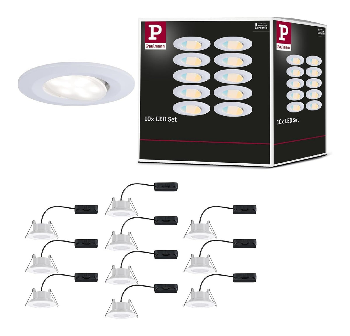 Spot de plafond Blanc et Rouge aux lignes epurees avec eclairage confortable IP65