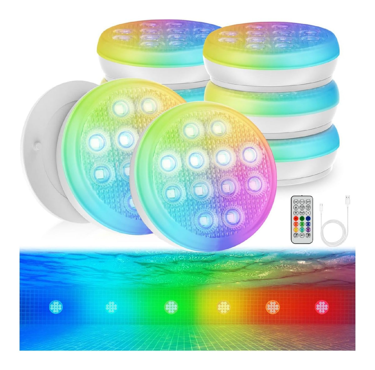 Luminaire Noir a silhouette graphique de type luminaire IP68