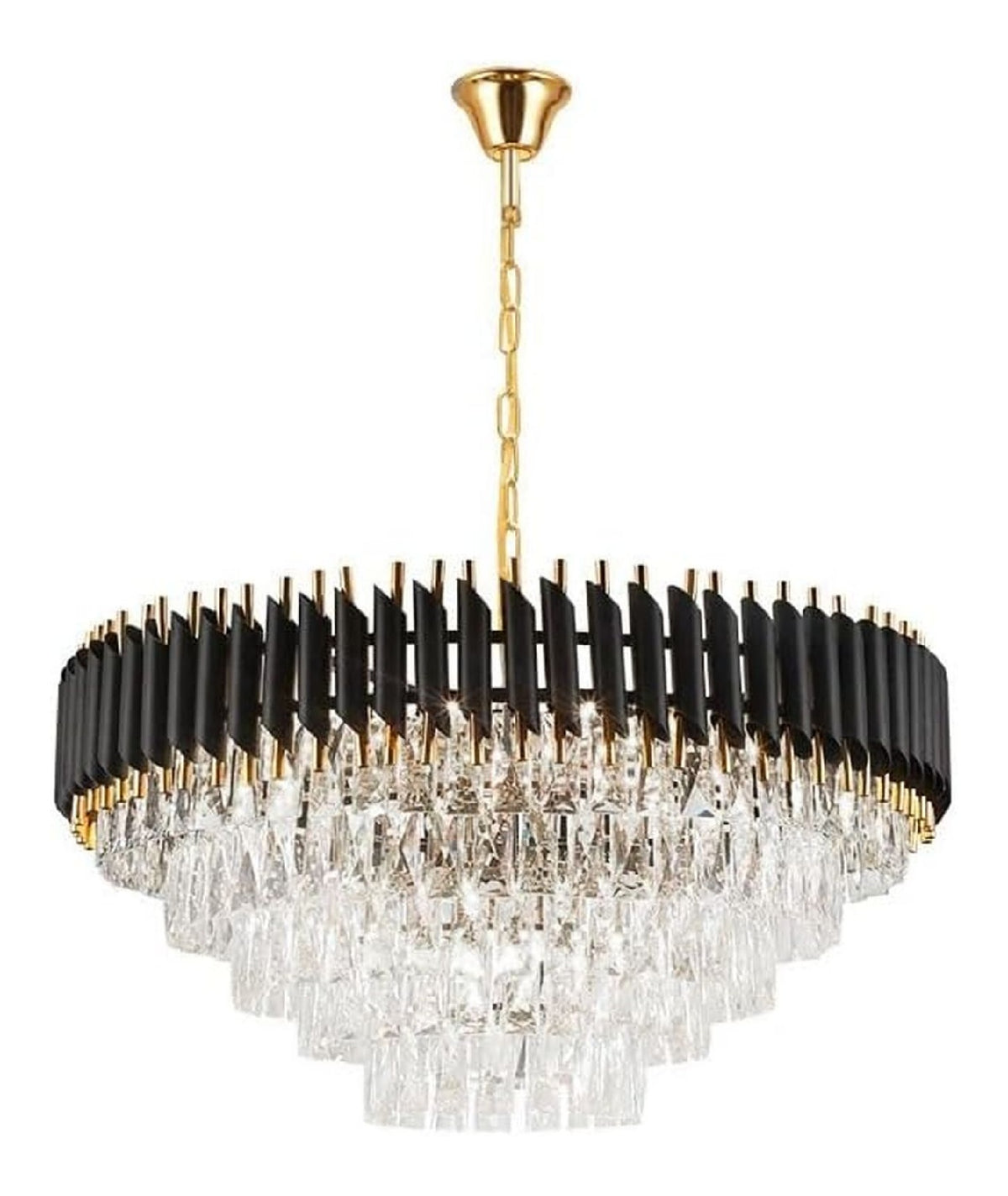 Suspension Noir et Ambre a presence elegante et lumiere agreable E14