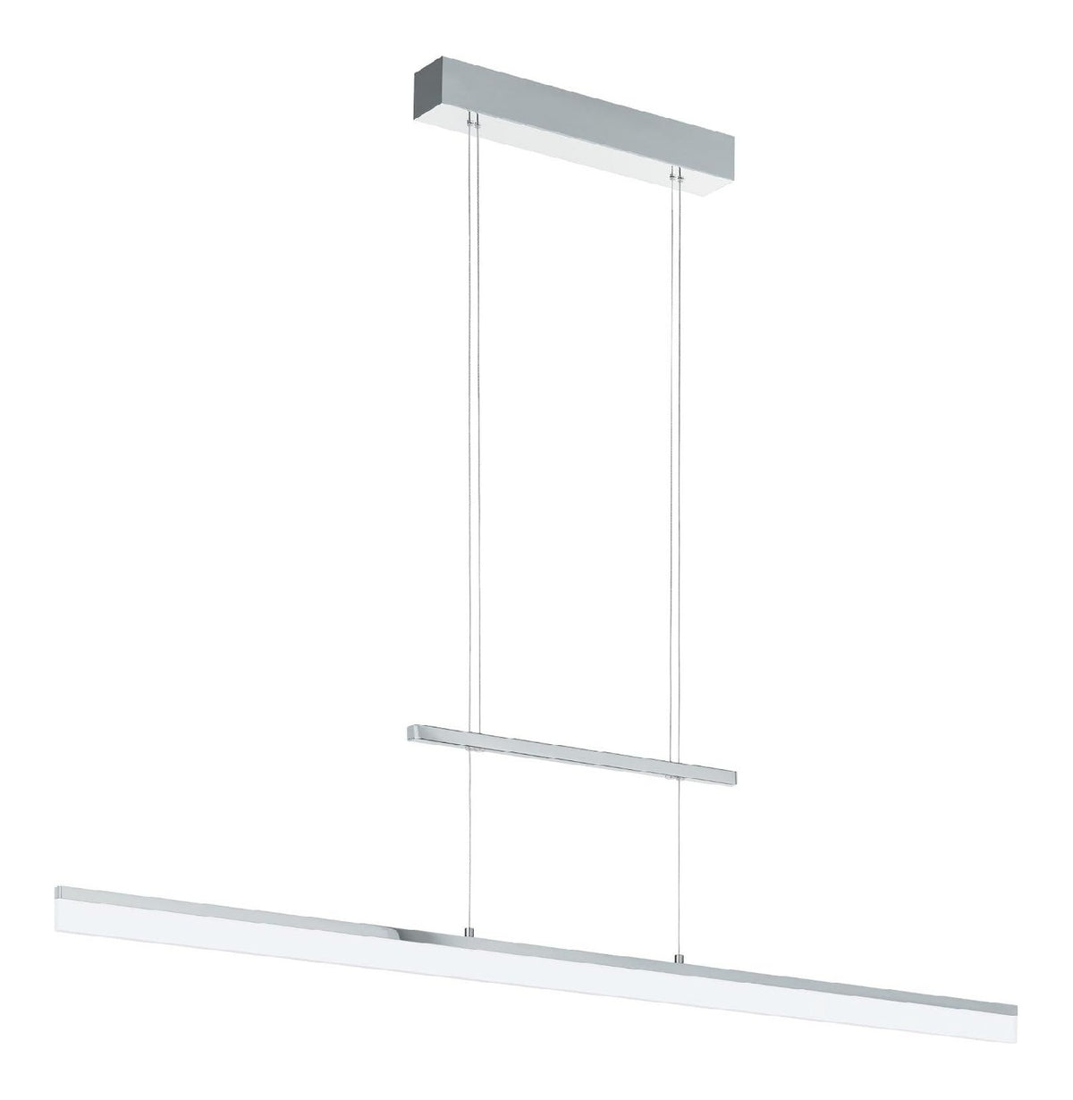 Luminaire Blanc et Rouge a silhouette graphique de type suspension