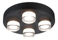 Eclairage Noir et Blanc contemporain en version plafonnier 2W IP44 3000K