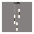 Suspension Noir et Dore a presence elegante et lumiere agreable 18W 4000K