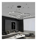 Lustre Noir et Blanc aux lignes epurees avec eclairage confortable 100W 6000K