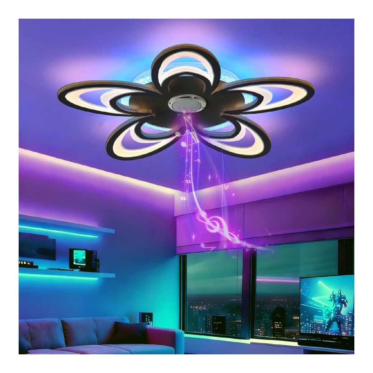 Eclairage Noir et Blanc contemporain en version lustre 40 W 3000K