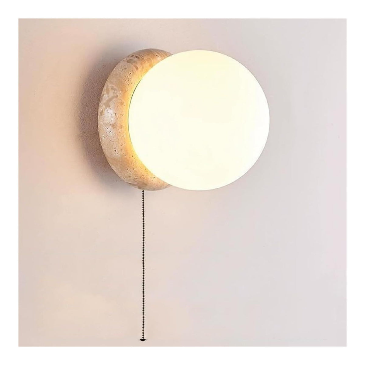 Applique murale Blanc et Ambre aux lignes epurees avec eclairage confortable 60W E27